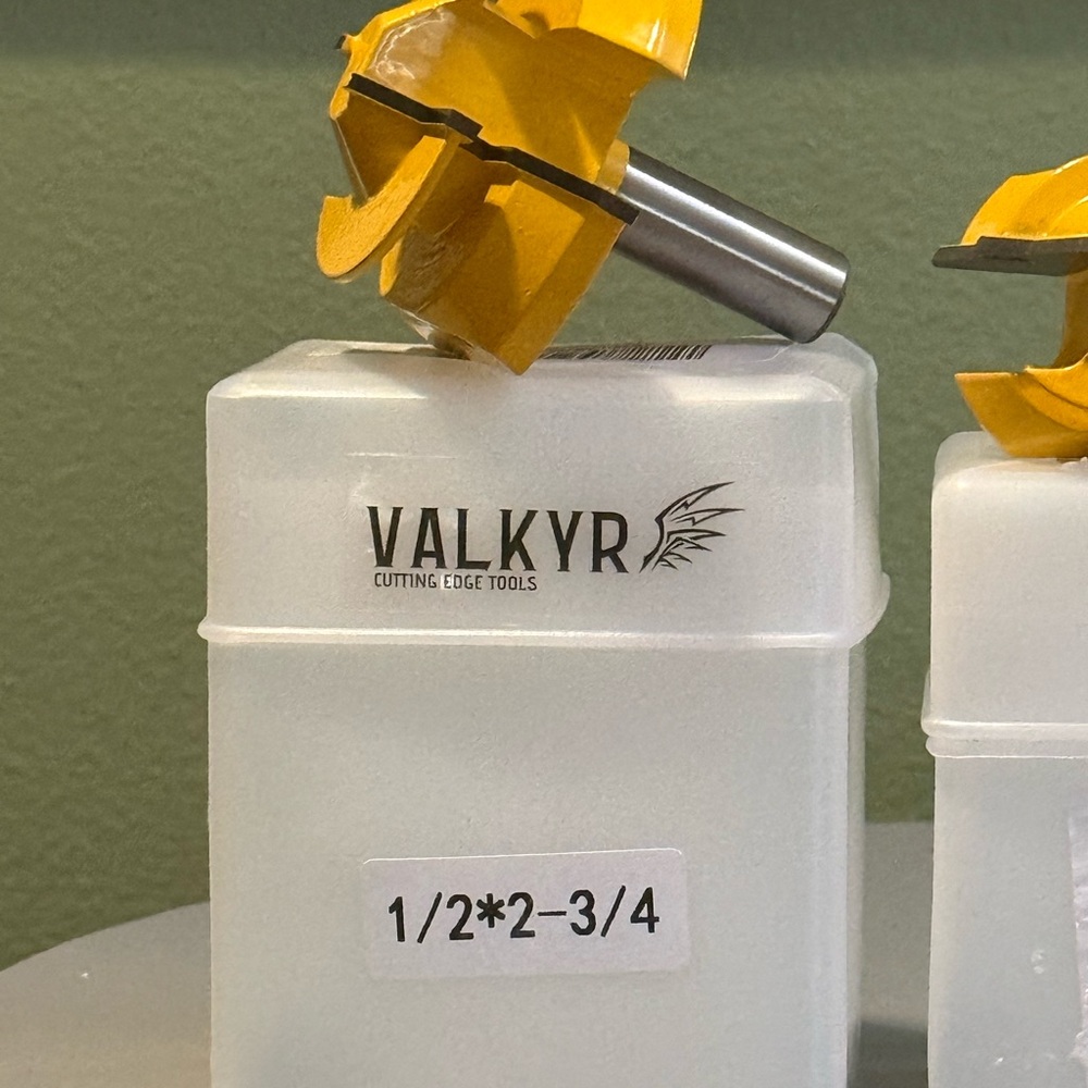VALKYR Yellow Router Bit Set - 3-Piece Profile Cutter Set - Picture 4 of 16